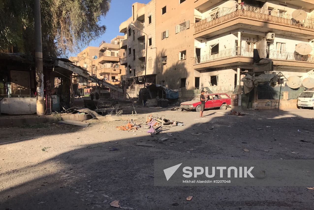 Aftermath of artillery attacks on Al-Qusur in Deir ez-Zor
