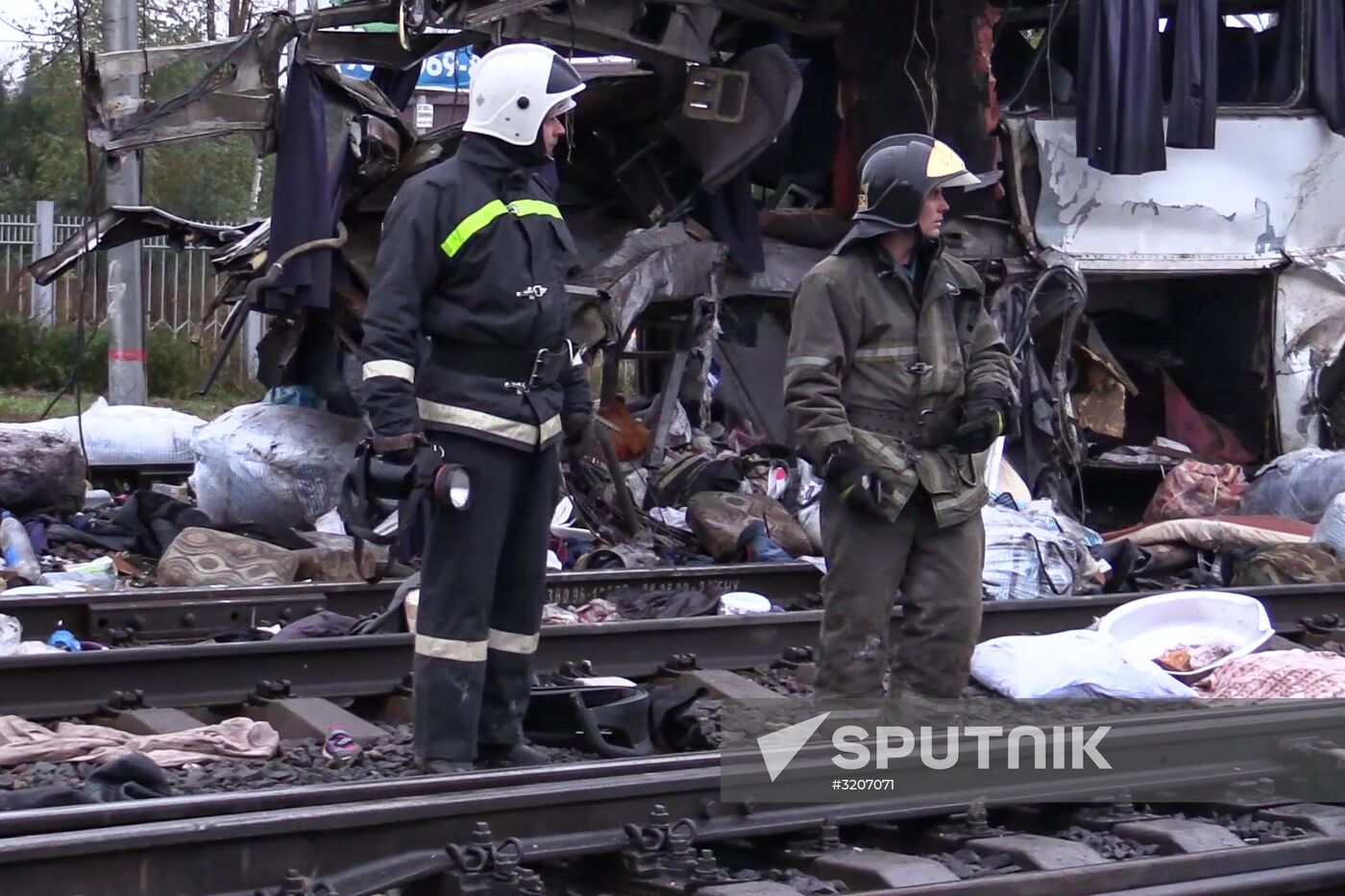 Train collides with bus at railway crossing in Vladimir Region
