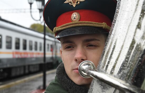 Russina Railways presents Kremlin Cadets branded train