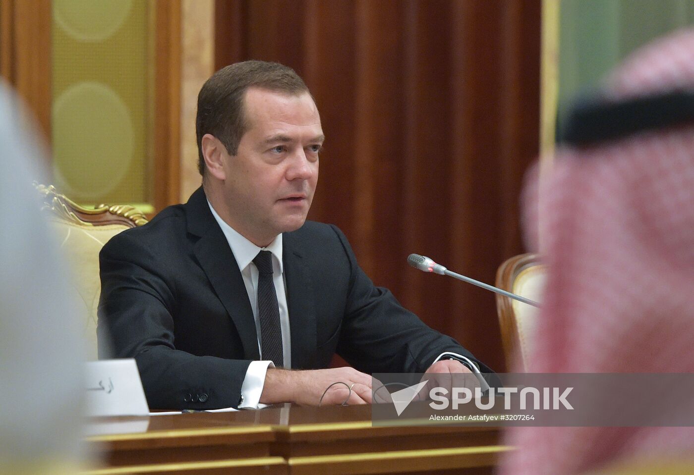 Prime Minister Dmitry Medvedev meets with King of Saudi Arabia Salman bin Abdulaziz Al Saud