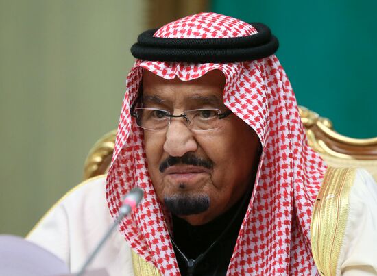 Prime Minister Dmitry Medvedev meets with King of Saudi Arabia Salman bin Abdulaziz Al Saud