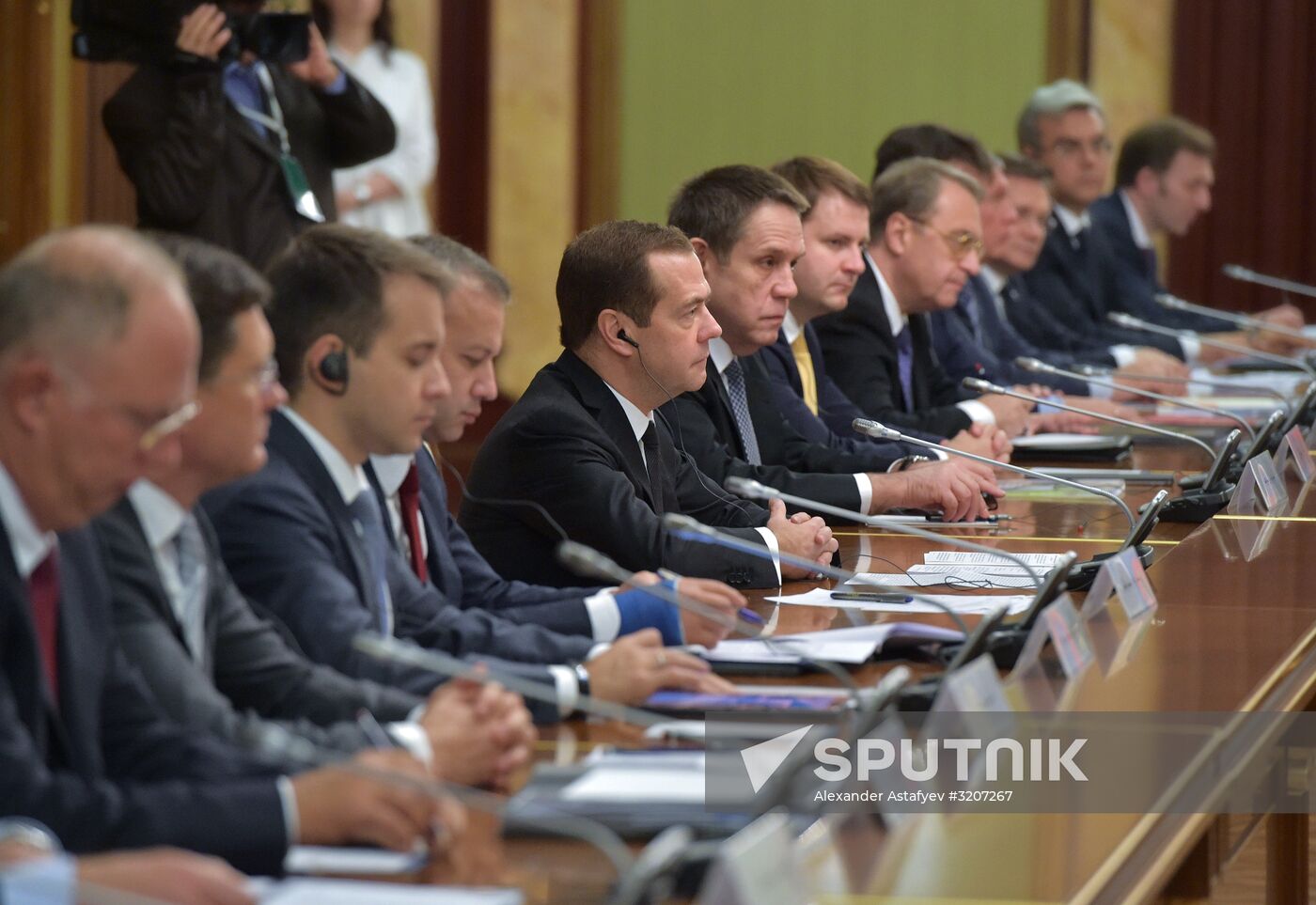 Prime Minister Dmitry Medvedev meets with King of Saudi Arabia Salman bin Abdulaziz Al Saud
