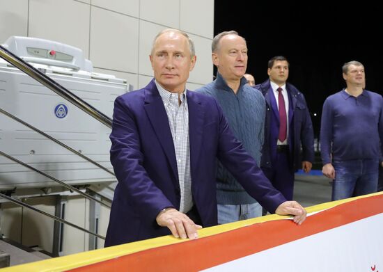 Russian President Vladimir Putin visits Sport Inn complex in Sochi