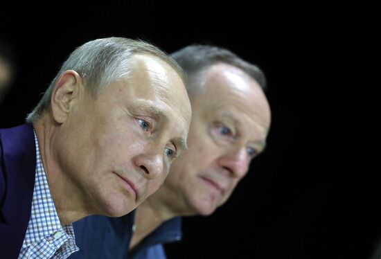 Russian President Vladimir Putin visits Sport Inn complex in Sochi