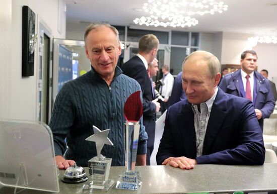 Russian President Vladimir Putin visits Sport Inn complex in Sochi