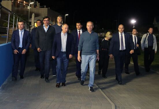 Russian President Vladimir Putin visits Sport Inn complex in Sochi