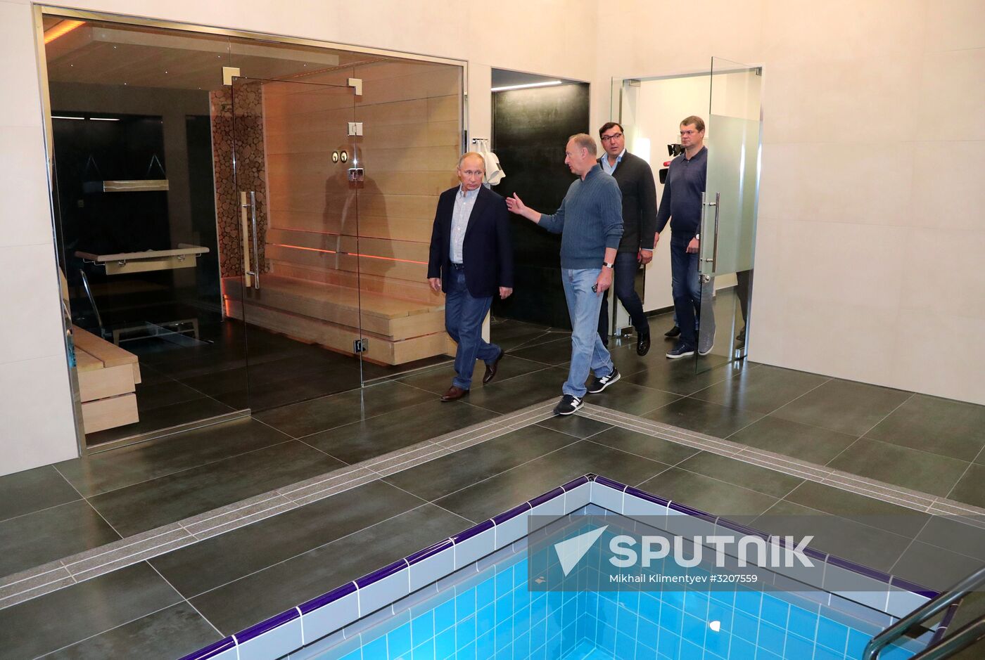 Russian President Vladimir Putin visits Sport Inn complex in Sochi