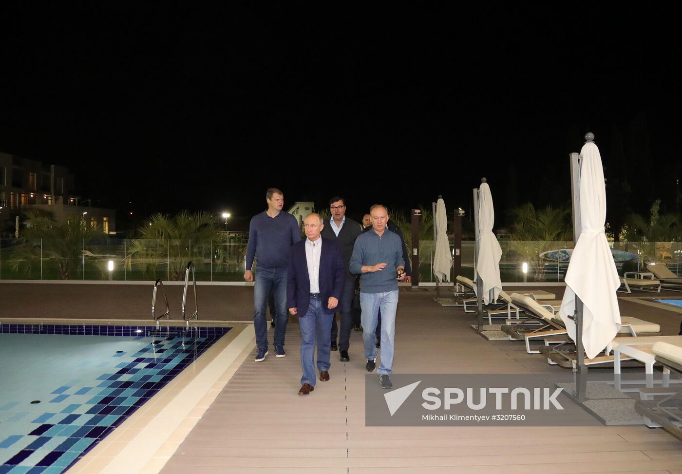 Russian President Vladimir Putin visits Sport Inn complex in Sochi