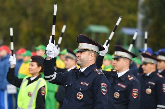 Russian capital's police holds athletic festival