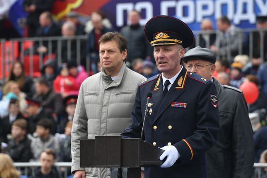 Russian capital's police holds athletic festival