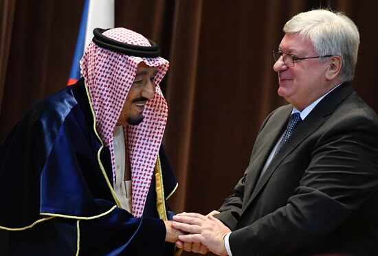 MGIMO confers honorary doctorate degree on Saudi King