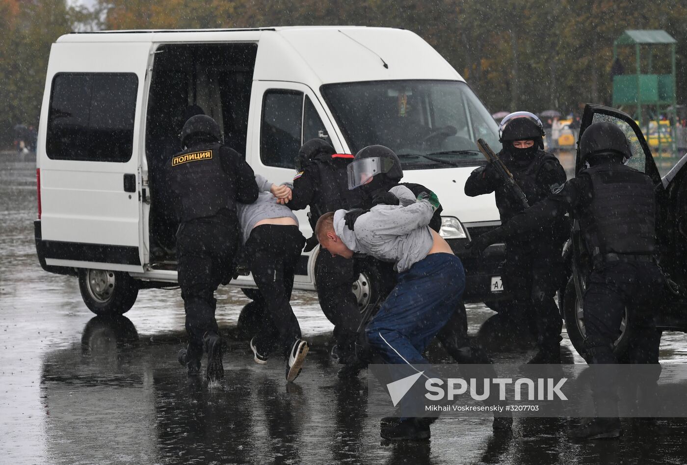 Russian capital's police holds athletic festival