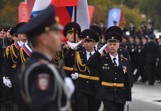 Russian capital's police holds athletic festival