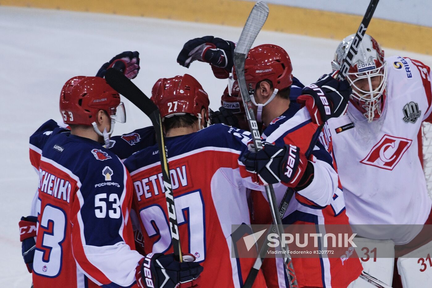 Ice hockey. KHL. CSKA vs. Spartak