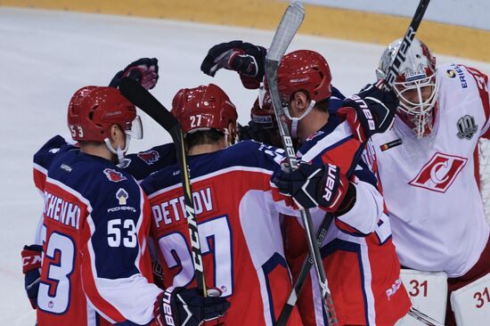 Ice hockey. KHL. CSKA vs. Spartak