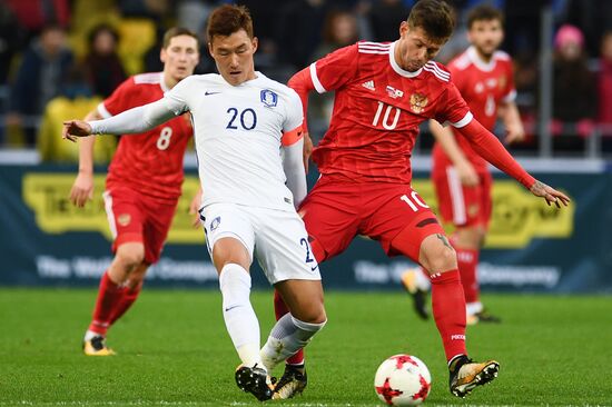 Football friendly Russia vs. South Korea