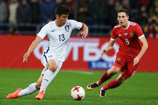 Football friendly Russia vs. South Korea