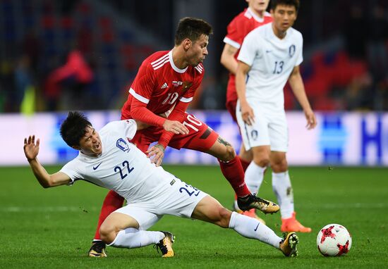 Football friendly Russia vs. South Korea