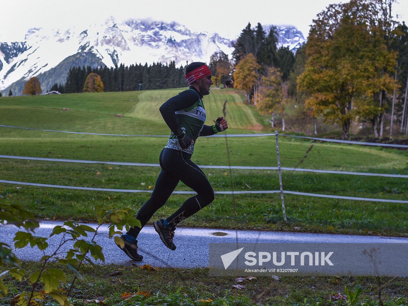 Russian national men's biathlon team on training in Ramsau, Austria