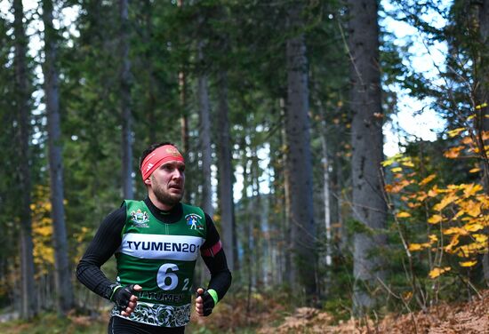 Russian national men's biathlon team on training in Ramsau, Austria
