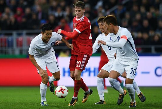 Football friendly Russia vs. South Korea