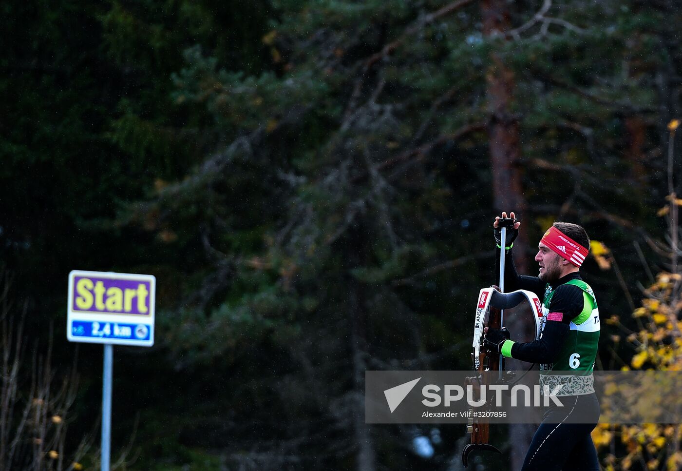 Russian national men's biathlon team on training in Ramsau, Austria