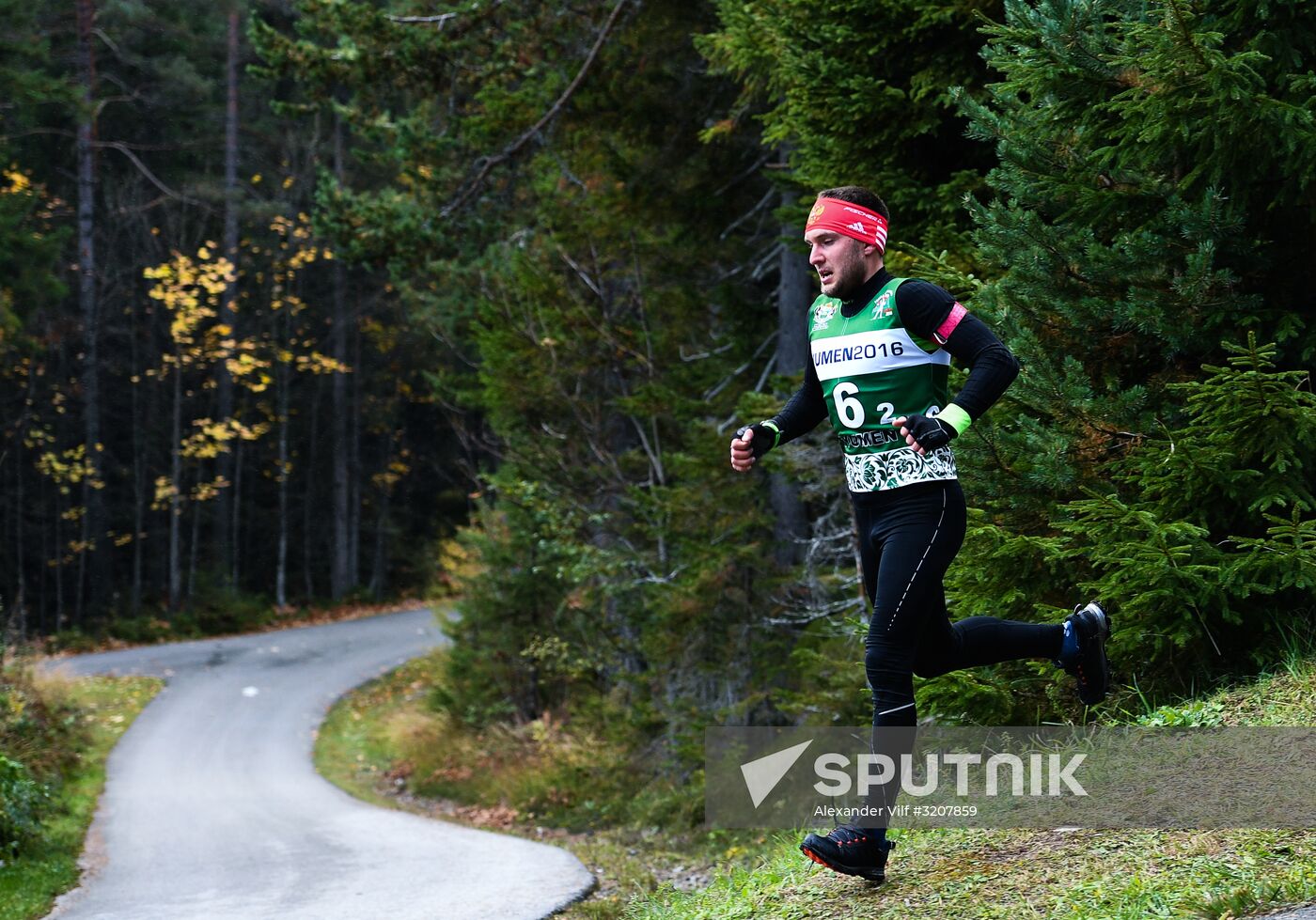 Russian national men's biathlon team on training in Ramsau, Austria