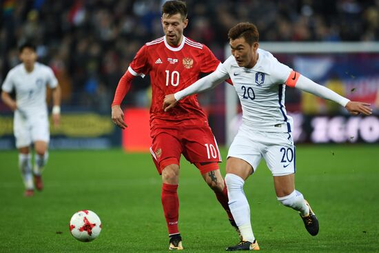 Football friendly Russia vs. South Korea