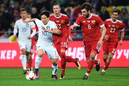 Football friendly Russia vs. South Korea
