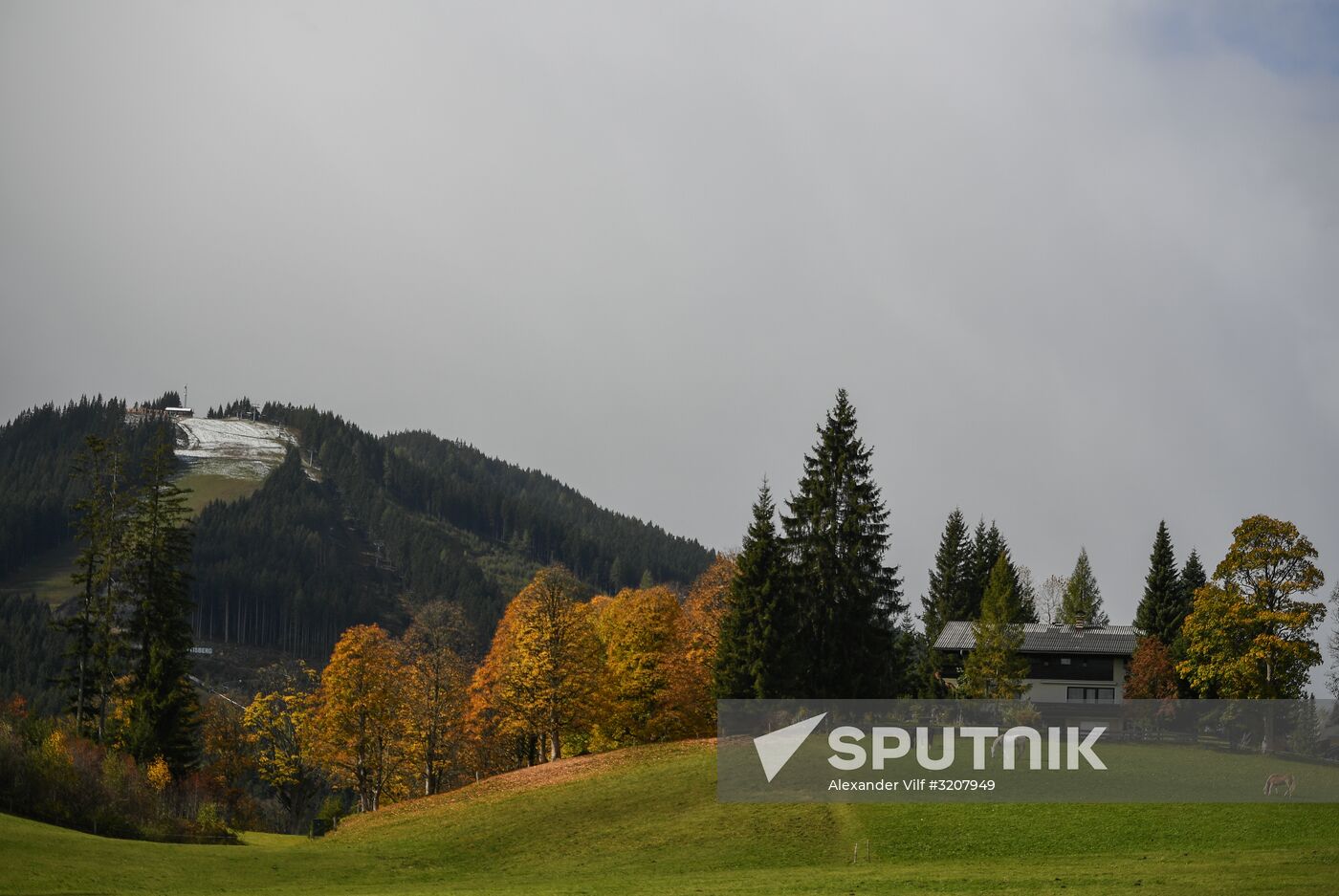 Russian national men's biathlon team on training in Ramsau, Austria