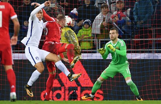 Football friendly Russia vs. South Korea