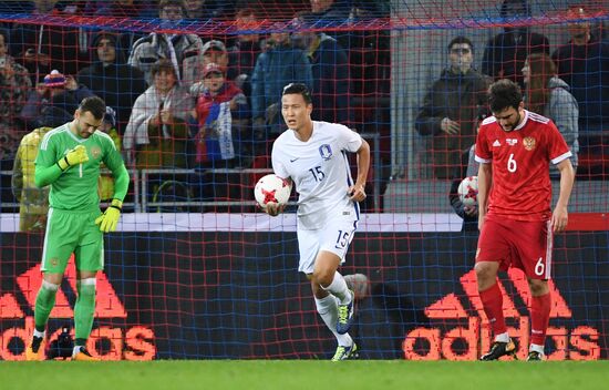 Football friendly Russia vs. South Korea