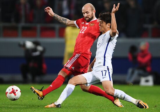 Football friendly Russia vs. South Korea
