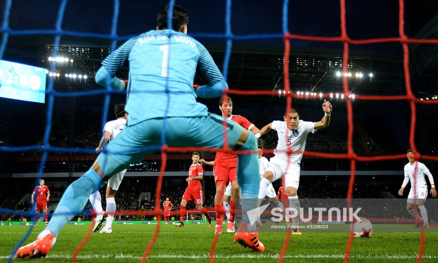 Football friendly Russia vs. South Korea