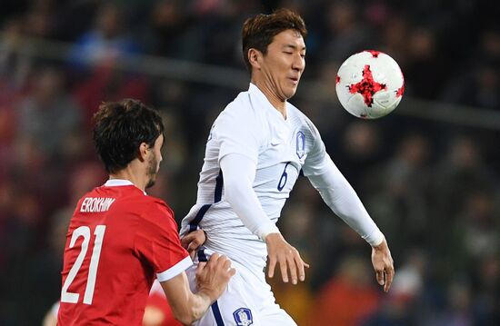 Football friendly Russia vs. South Korea