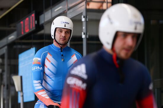 Russian national luge team holds test training