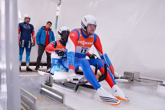 Russian national luge team holds test training