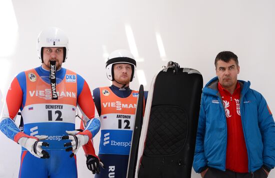 Russian national luge team holds test training