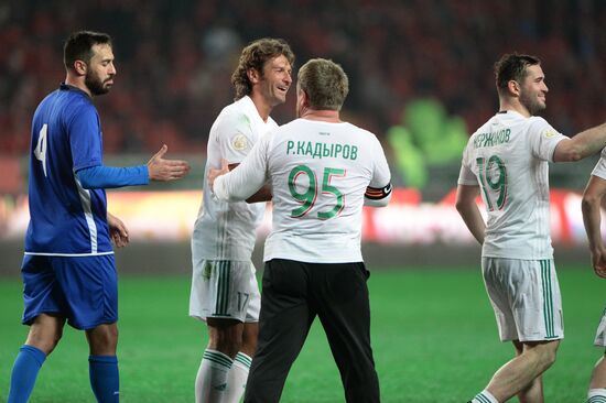 Football match between Club Italy and Leader 65 teams in Grozny