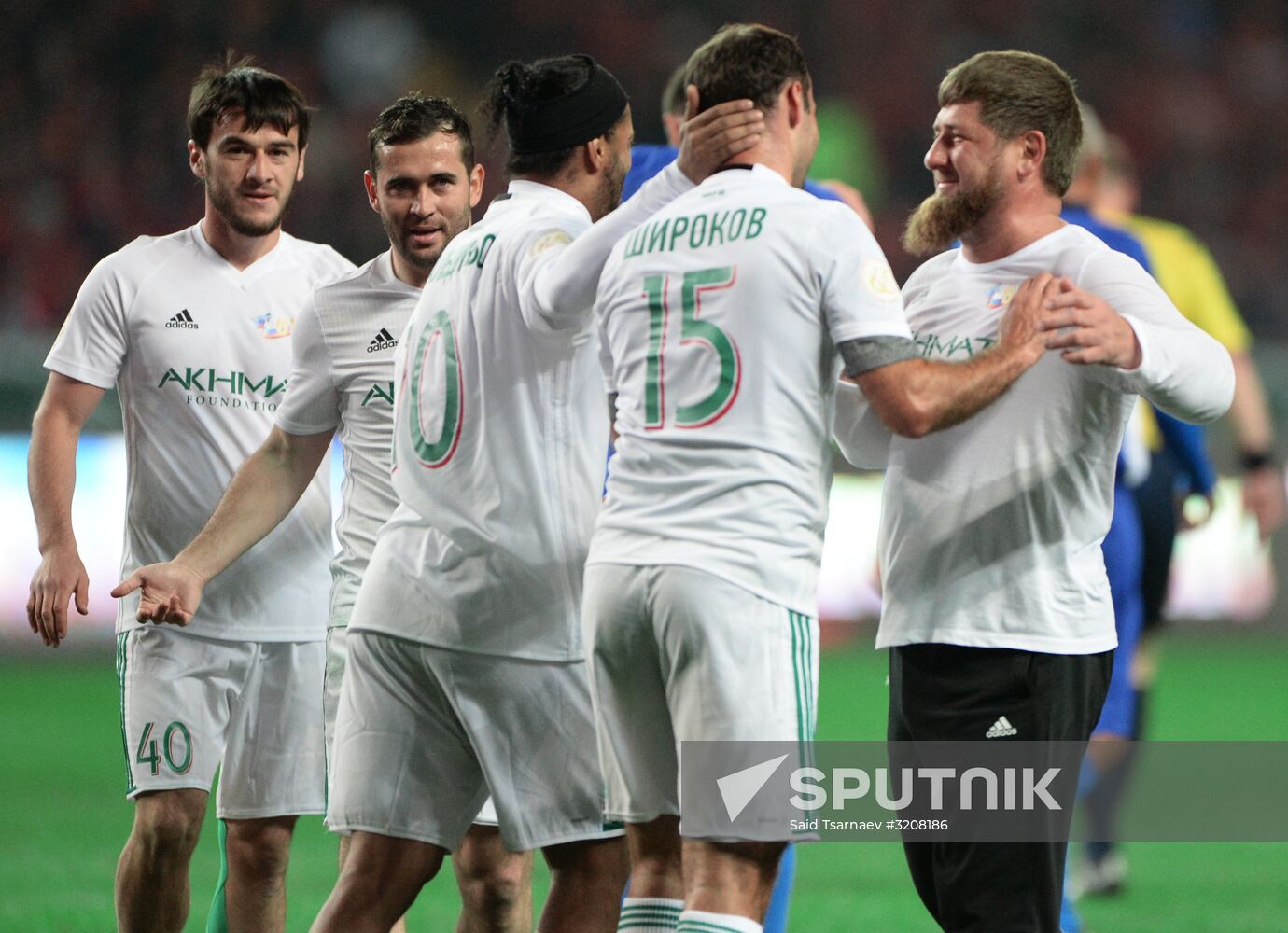 Football match between Club Italy and Leader 65 teams in Grozny