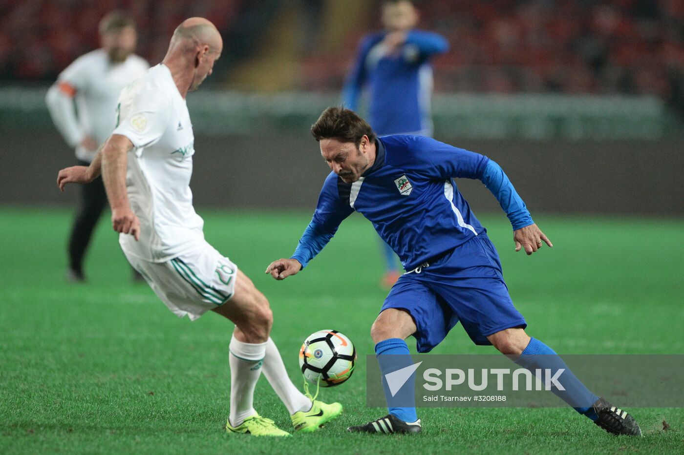 Football match between Club Italy and Leader 65 teams in Grozny