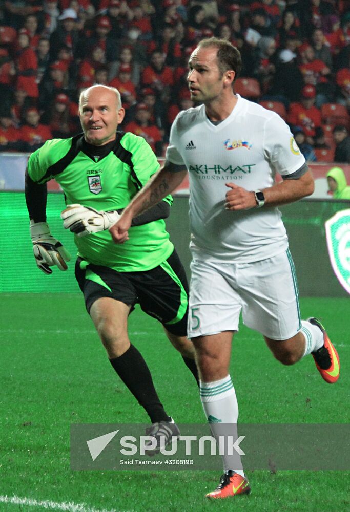 Football match between Club Italy and Leader 65 teams in Grozny