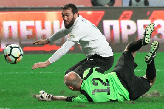 Football match between Club Italy and Leader 65 teams in Grozny