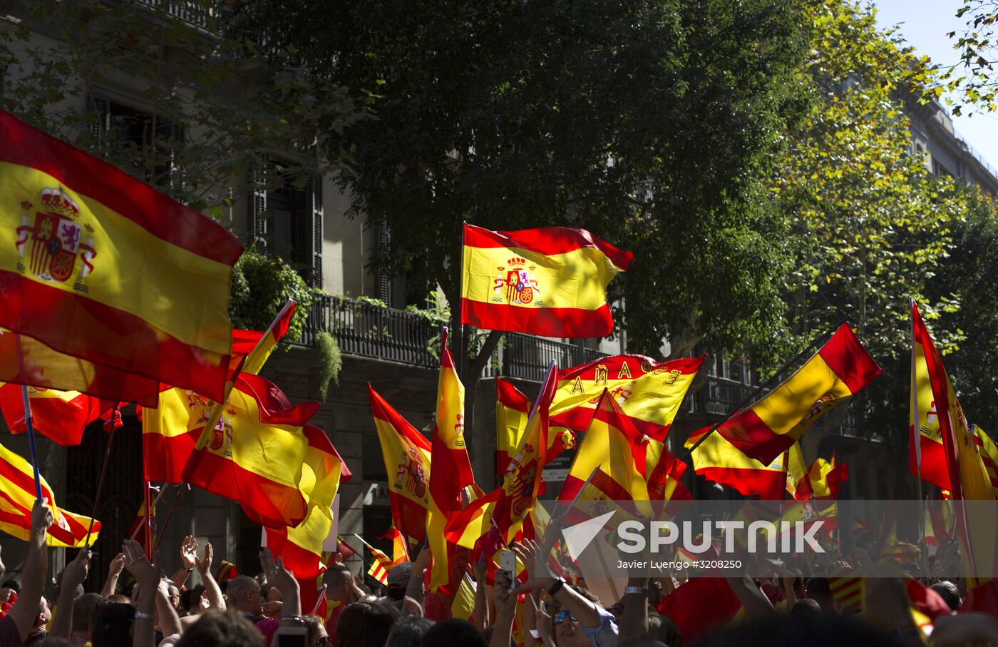 Rally in support Spain's unity in Barcelona