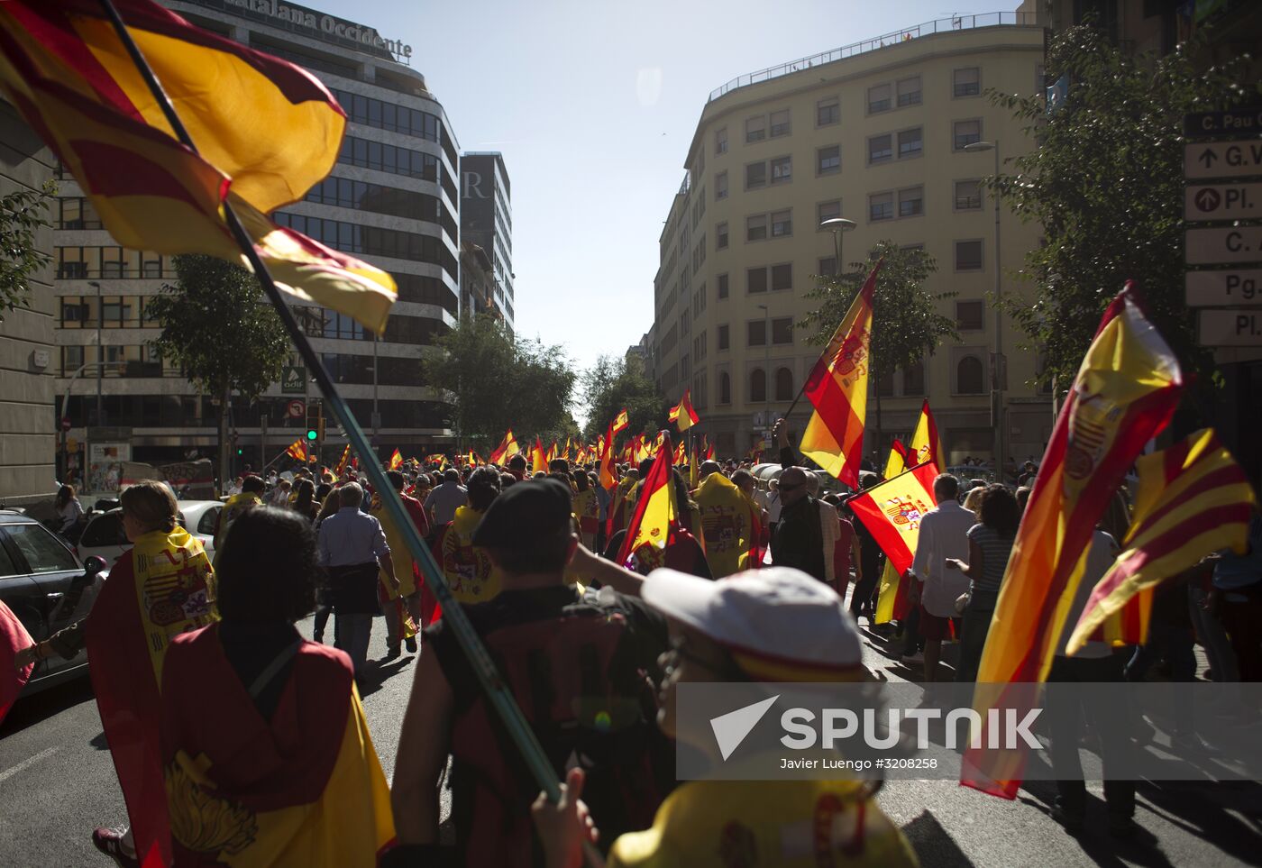 Rally in Barcelona in support of Spain's unity