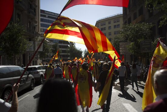 Rally in Barcelona in support of Spain's unity