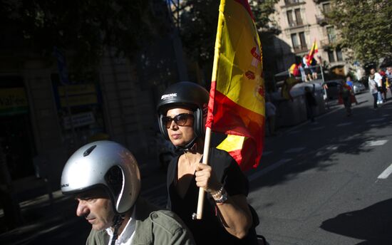 Rally in Barcelona in support of Spain's unity
