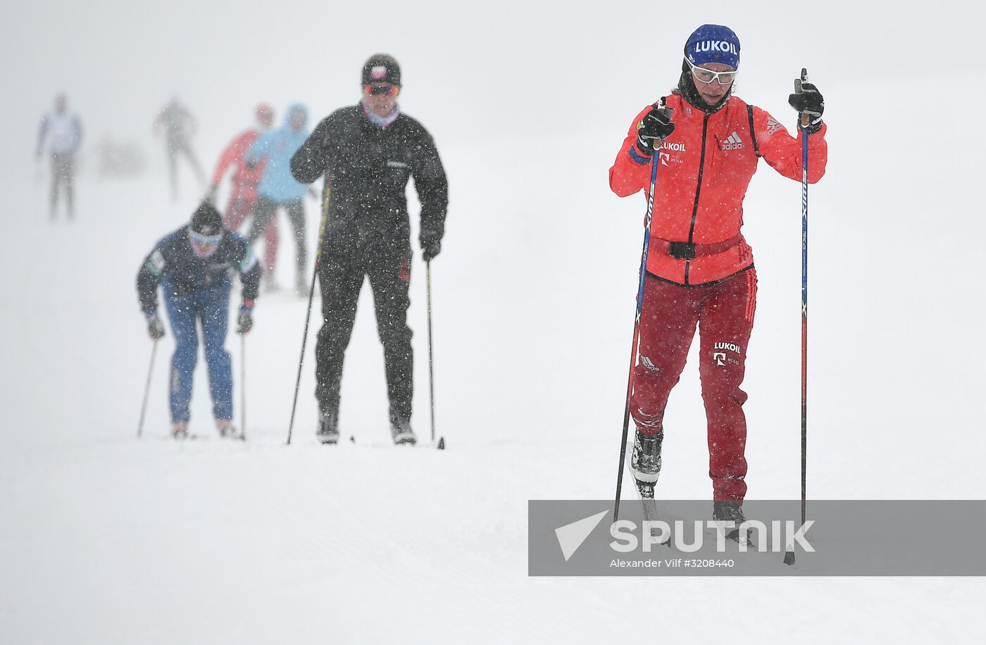 Russian cross-country skiing team holds training session in Austria