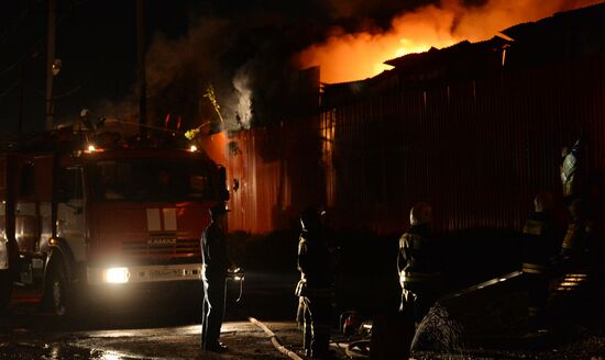 Vostochny market catches fire in Rostov-on-Don