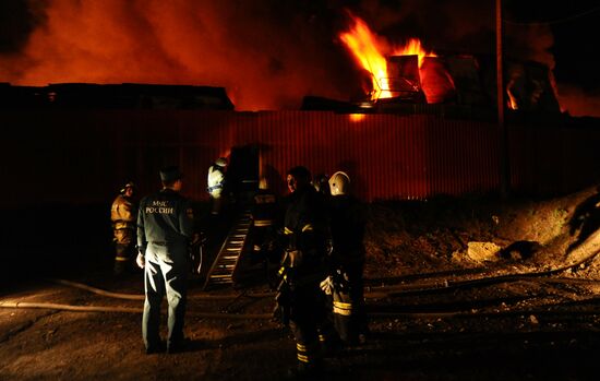 Vostochny market catches fire in Rostov-on-Don